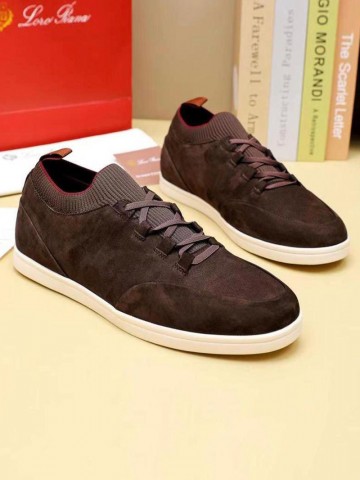 Замшевые кроссовки Loro Piana Soho Walk - Brown