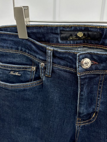 Джинсы тёмно-синего цвета Loro Piana regular fit