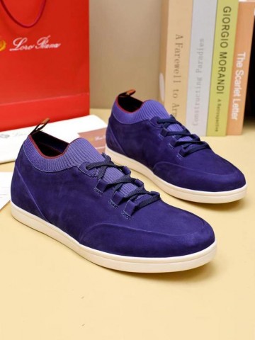 Замшевые кроссовки Loro Piana Soho Walk - Purple