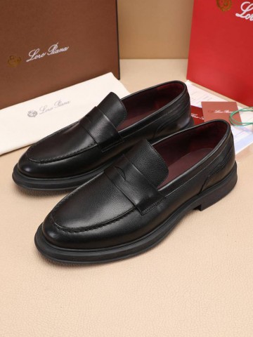 Кожаные лоферы Loro Piana Travis - Black