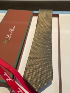 Галстук Loro Piana geometric logo-print premium - Brown