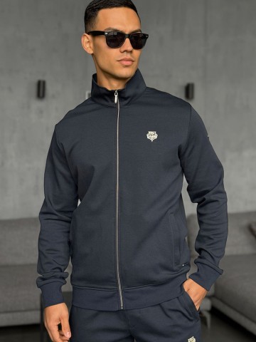 Кофта на молнии Loro Piana logo-embroidered - Navy