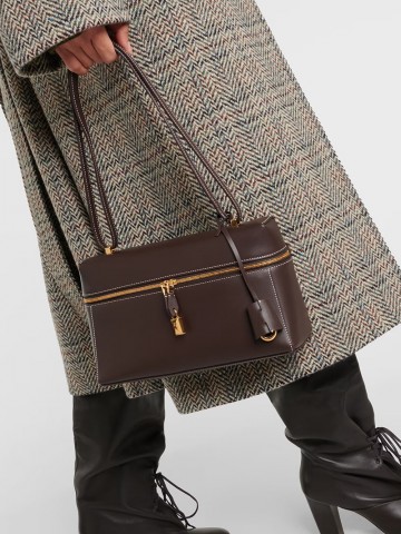 Кожаная сумка Loro Piana 28x15.5 см - Brown
