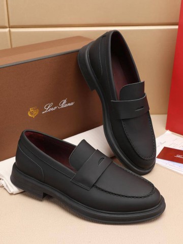 Кожаные лоферы Loro Piana Travis - Black