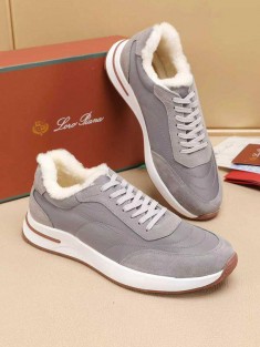 Кроссовки с мехом Loro Piana Week End Walk Evo