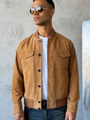 Мужская бежевая куртка Loro Piana Premium