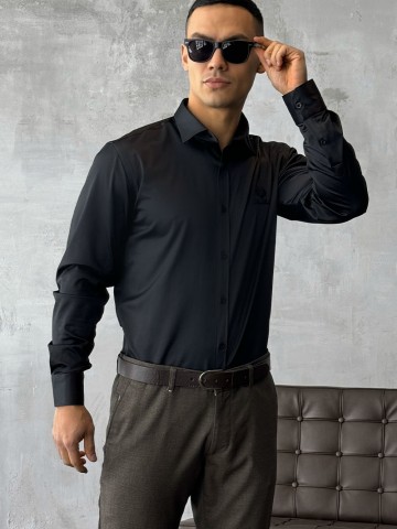 Мужская чёрная рубашка Loro Piana