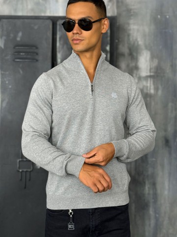 Мужская кофта Loro Piana zip neck - Grey
