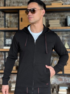 Мужская кофта на молнии Loro Piana - Black