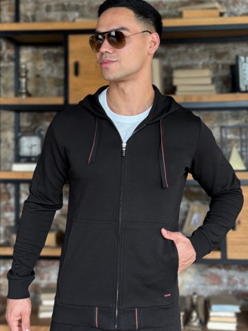 Мужская кофта на молнии Loro Piana - Black