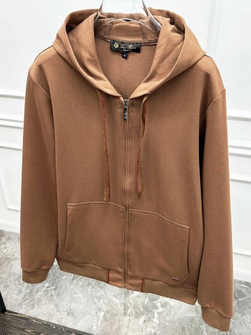 Мужская кофта на молнии Loro Piana - Brown