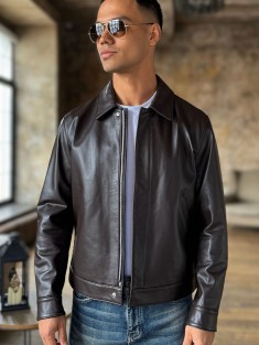 Мужская кожаная куртка Loro Piana Premium