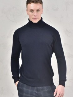 Мужская водолазка Loro Piana Premium - Black Blue