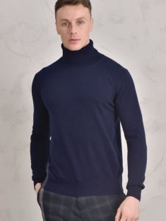 Мужская водолазка Loro Piana Premium - Dark Blue