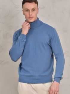 Мужская водолазка Loro Piana Premium - Lake Blue