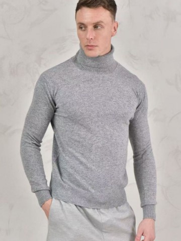 Мужская водолазка Loro Piana Premium - Light Gray