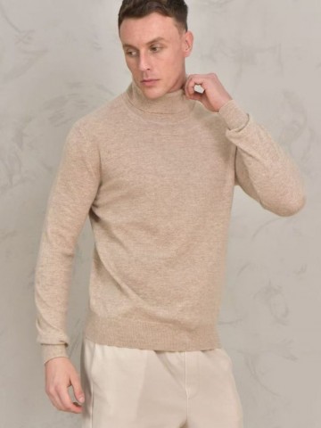 Мужская водолазка Loro Piana Premium - Light Tan