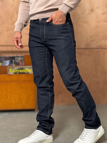 Мужские джинсы тёмно-синего цвета Loro Piana regular fit