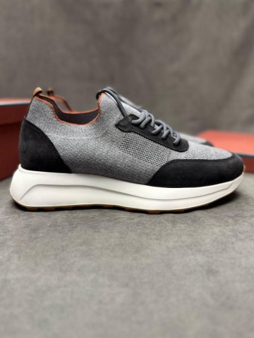 Мужские кроссовки Loro Piana knitted - Grey