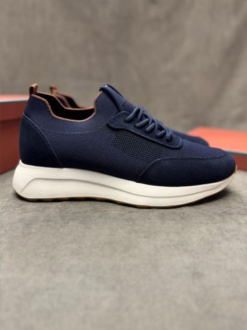 Мужские кроссовки Loro Piana knitted - Navy