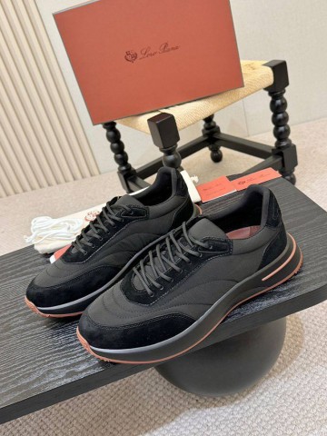 Мужские кроссовки Loro Piana Week End Walk - Black