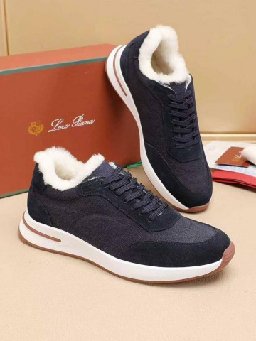 Кроссовки с мехом Loro Piana Week End Walk Evo