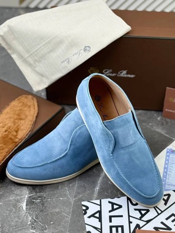 Мужские лоферы с меховой стелькой Loro Piana