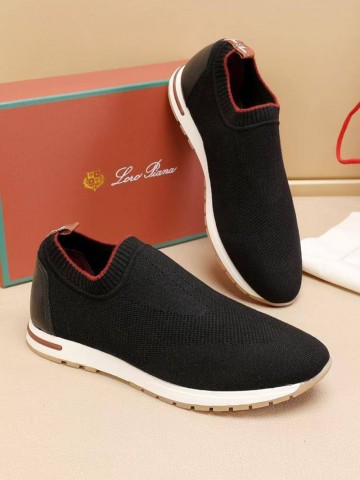 Мужские текстильные кроссовки Loro Piana Lp Flexy Active - Navy