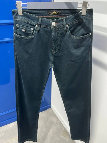 Мужские тёмно-синие джинсы Loro Piana regular fit