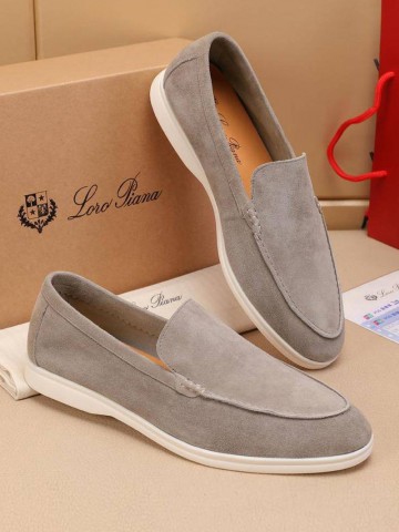 Мужские замшевые лоферы Loro Piana Summer Walk