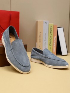Мужские замшевые лоферы Loro Piana Summer Walk