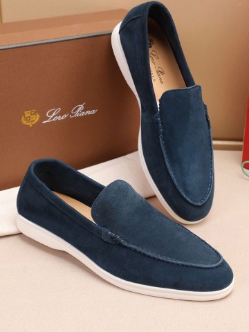 Мужские замшевые лоферы Loro Piana Summer Walk