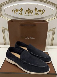 Мужские замшевые лоферы Loro Piana Summer Walk