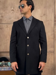 Мужское пальто чёрного цвета Loro Piana