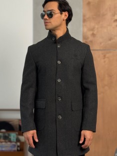 Мужское пальто серого цвета Loro Piana