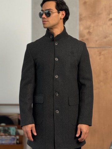 Мужское пальто серого цвета Loro Piana