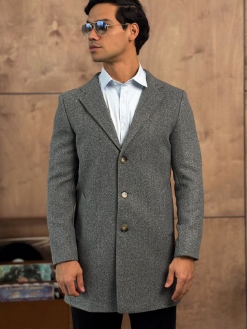 Мужское пальто серого цвета Loro Piana