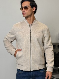 Мужской бомбер Loro Piana бежевого цвета