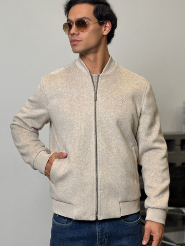 Мужской бомбер Loro Piana бежевого цвета