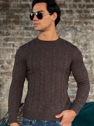 Мужской свитер Loro Piana premium - Brown