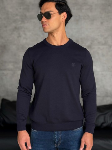 Мужской тёмно-синий джемпер Loro Piana