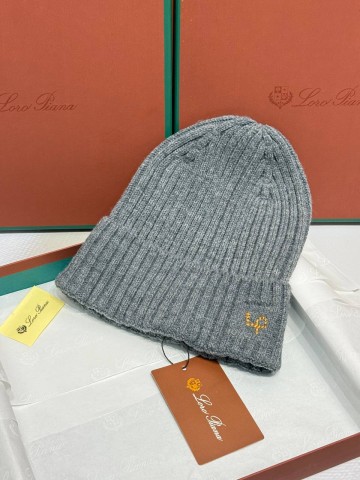 Шапка Loro Piana premium logo-embroidered - Grey