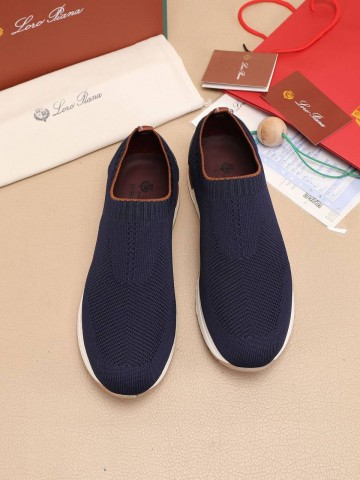 Мужские текстильные кроссовки Loro Piana Lp Flexy Active - Navy