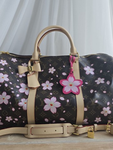 Дорожная сумка Louis Vuitton x Takashi Murakami Keepall Bandoulière 45x22 см