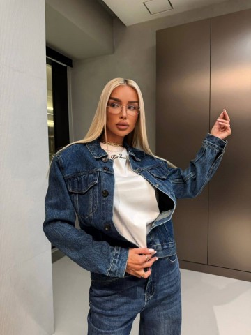 Женская джинсовая куртка Loro Piana premium - Blue