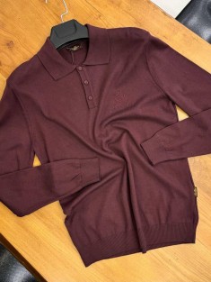 Поло с длинным рукавом Loro Piana бордового цвета