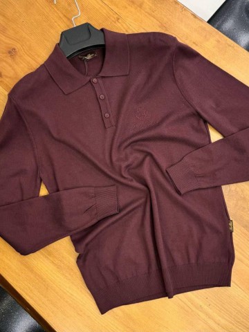 Поло с длинным рукавом Loro Piana бордового цвета