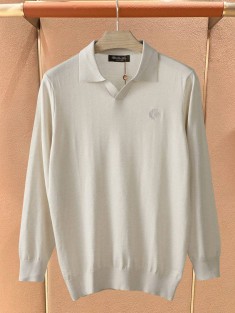 Поло с длинным рукавом Loro Piana premium - Beige