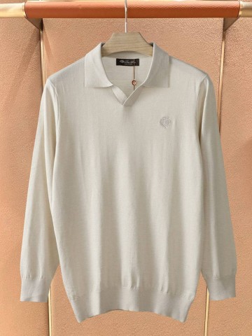 Поло с длинным рукавом Loro Piana premium - Beige