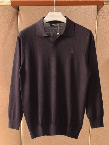 Поло с длинным рукавом Loro Piana premium - Brown